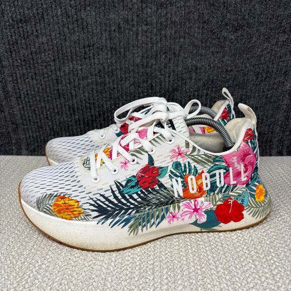 NOBULL Runner + Tropical White Floral Athletic Training Shoes Mens 10.5 US main image 5